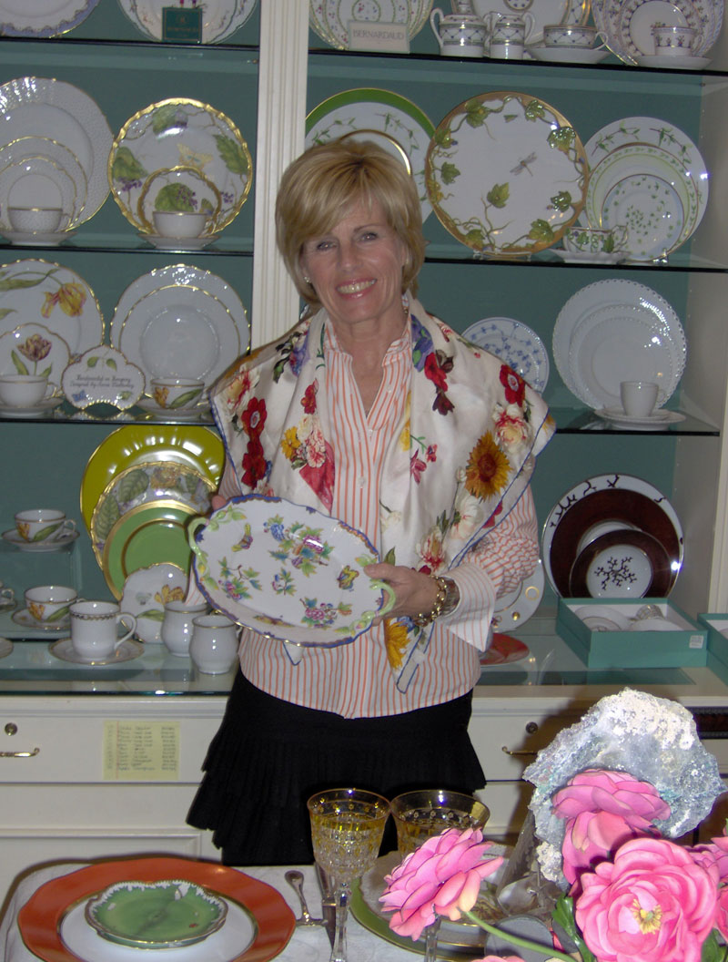 Charles Mayer & Company owner Claudia Ryan, sells Hungarian made Herend china in her store.