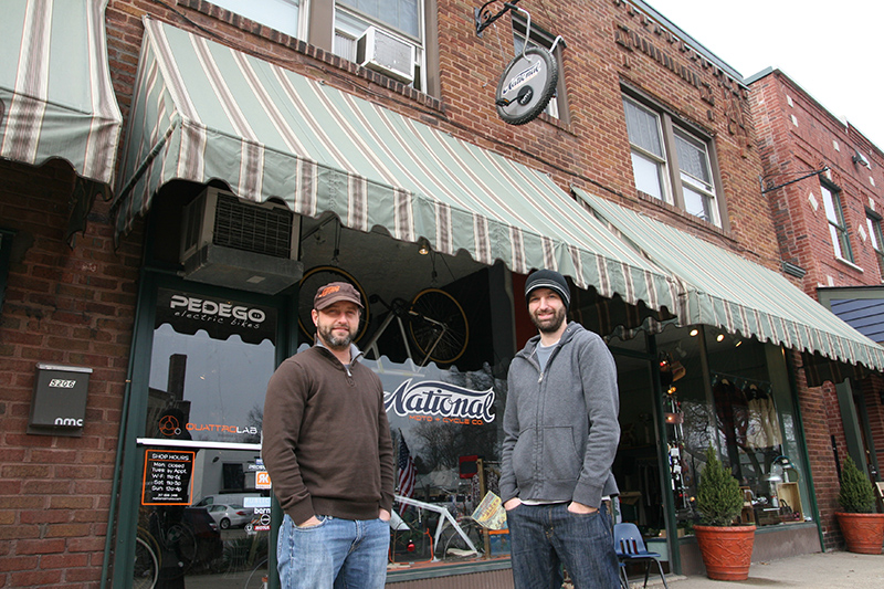 Matty Bennett and Brendan Fox of National Moto + Cycle and Indie Bike