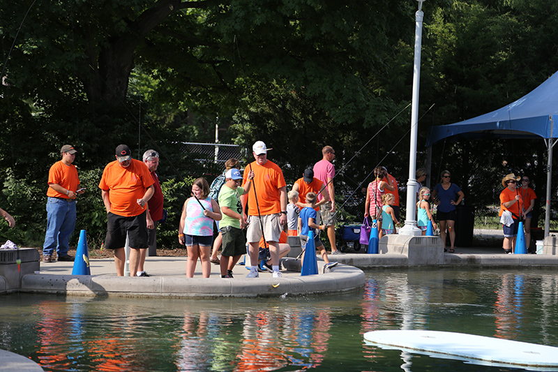 Fishing at the Department of Natural Resources pavilion