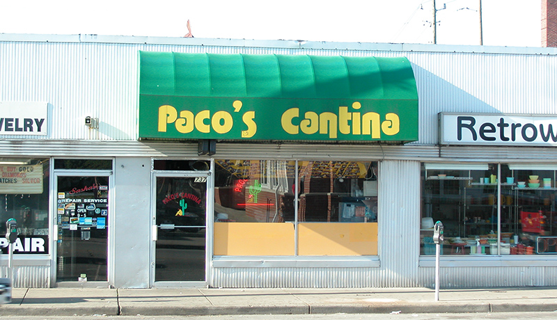 Paco's Cantina at the 737 Broad Ripple Ave location [H3 on map]. It was also once at 723 Broad Ripple Avenue, today that is One Up Arcade Bar.