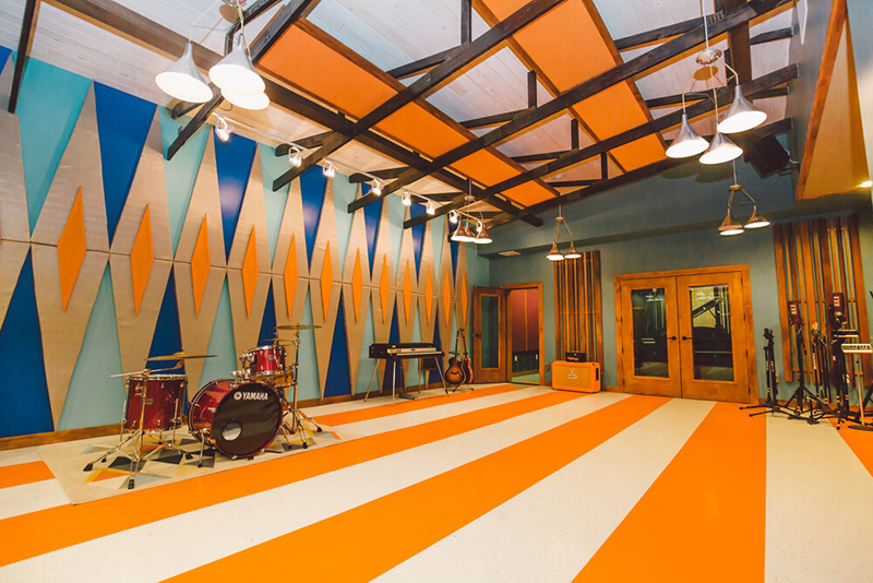 Round Table Recording Studio A is 1,600 square feet.
