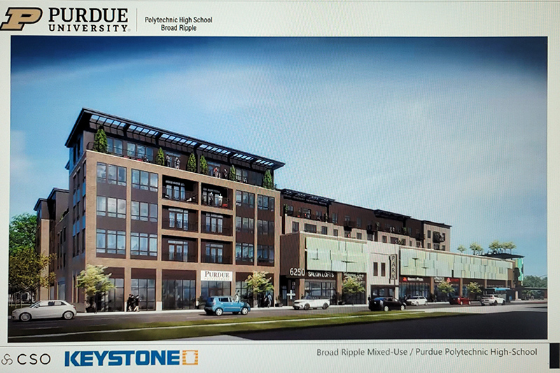 A rendering of the future PPHS home at 6320 College Avenue