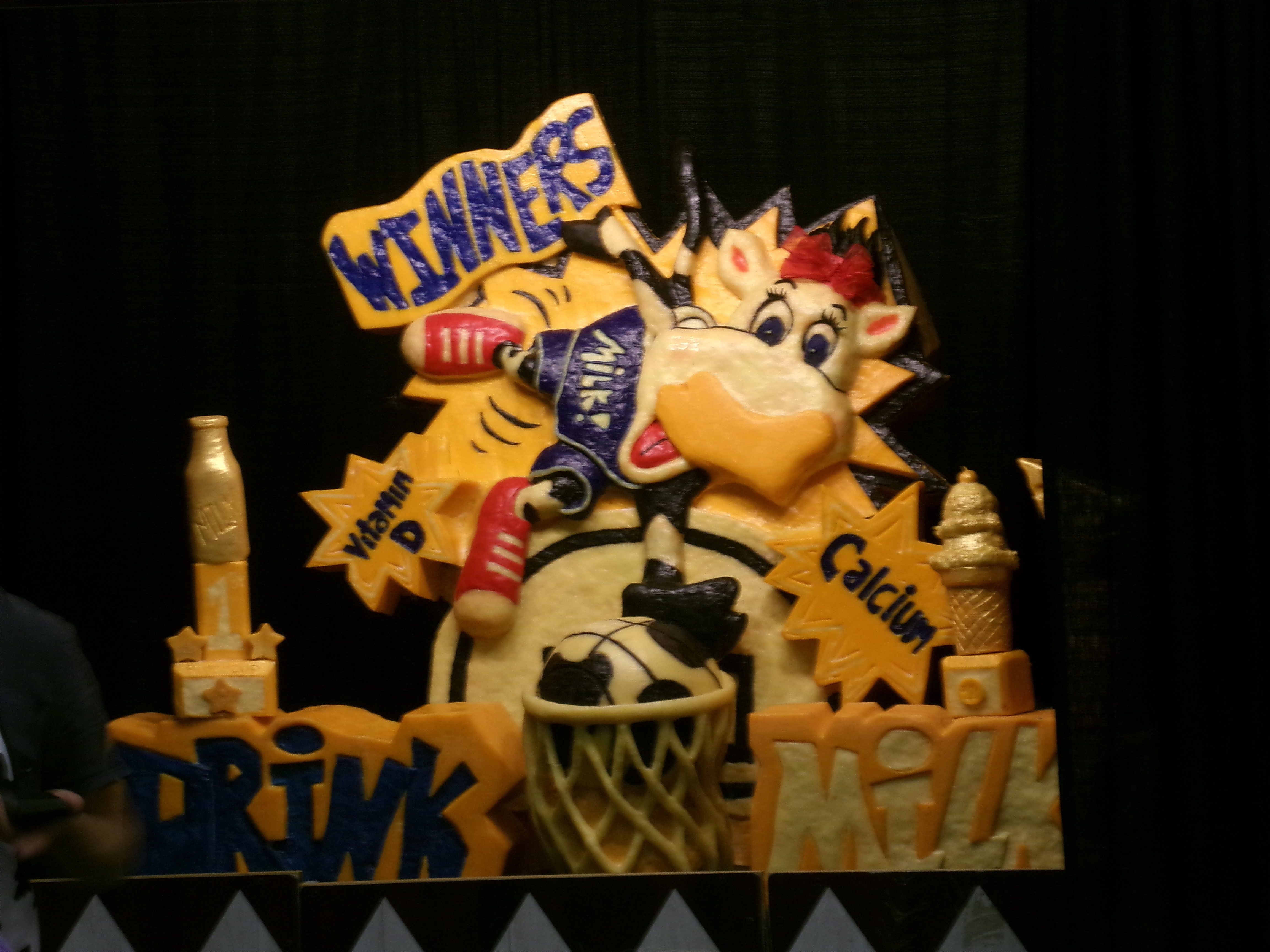 The cheese sculpture is complete