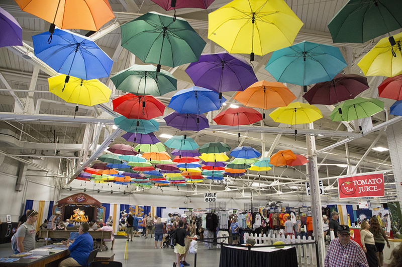 Colorful umbrellas in the Mercantile