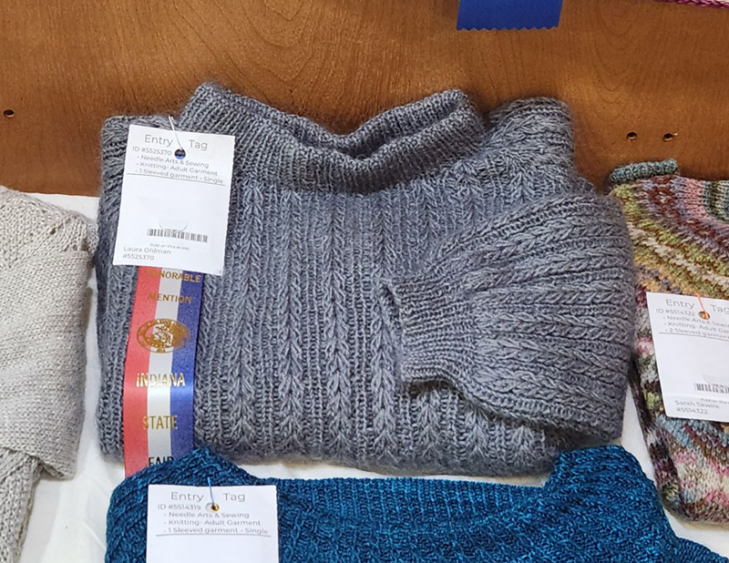 Sweater entered by Laura Ohlman - Honorable Mention ribbon
