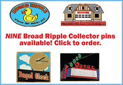 Ad for Broad Ripple collector pins