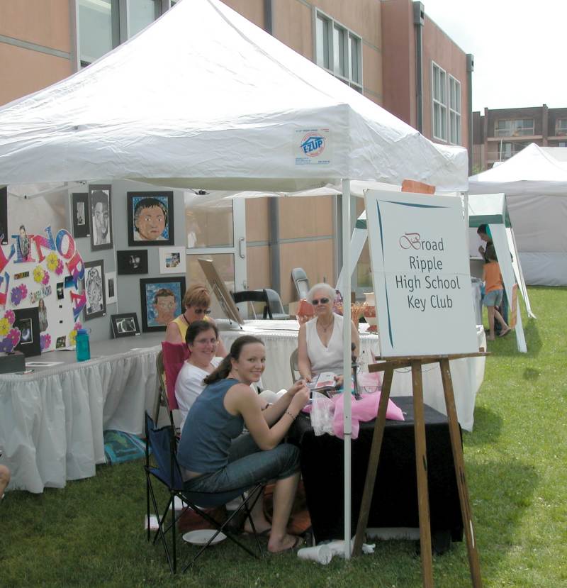 Broad Ripple High School Key Club sells bracelets to raise money for breast cancer research. To date over $60,000 has been raised.