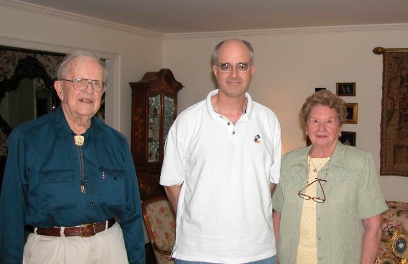 Harry Claffey, Jr., Broad Ripple High School class of 1928, BRG Editor Alan Hague, and Ernestine Fischer Lambertus, Broad Ripple High School class of 1931