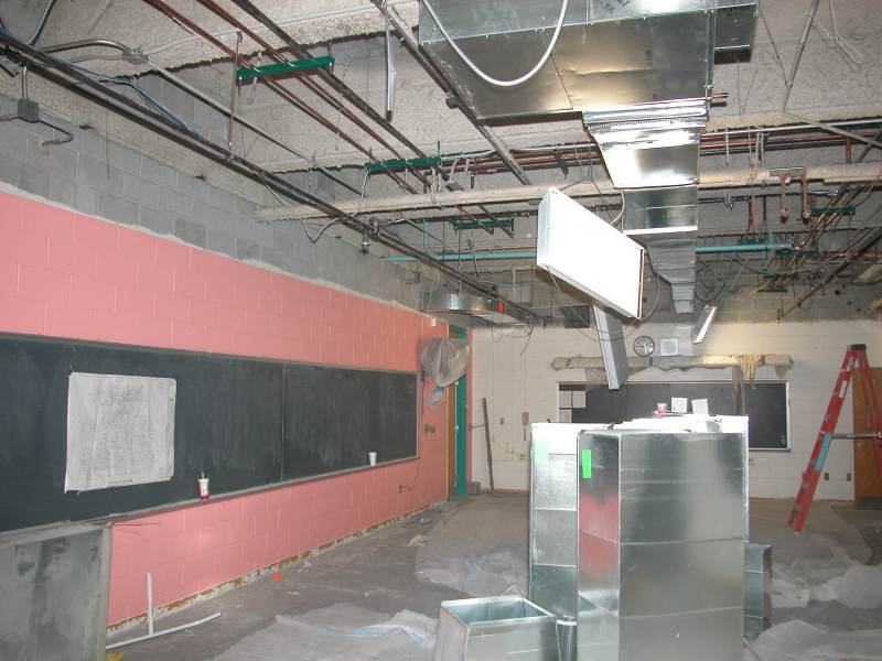 gutted classroom