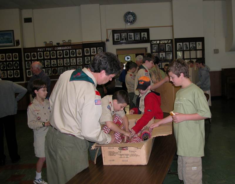 Broad Ripple American Legion Post #3 and Boy Scout Troop 18 Decorate Veterans' Graves