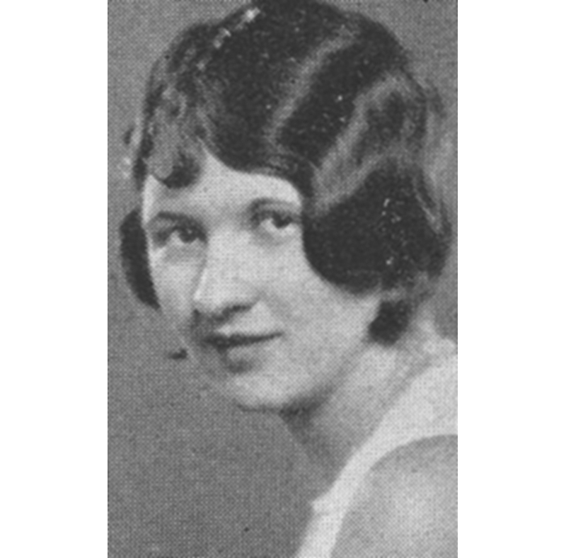 Ernestine Fischer, from her senior yearbook, the 1931 Riparian