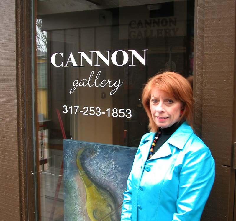 Jeri Cannon at her new art gallery.