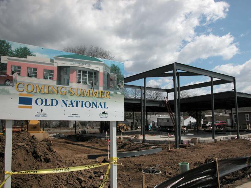 Random Rippling - Old National Bank Construction Underway