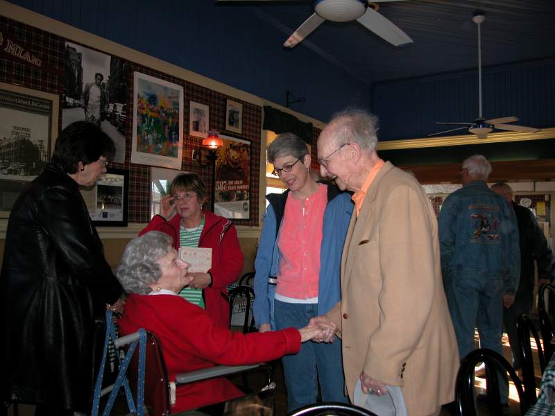 Mary Frances VanDerMeulen reunites with BRHS classmate Morris Conly.