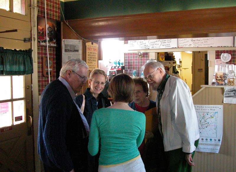 Paul Walker and family reuniting with Mrs. Edie and her daughter Becky.