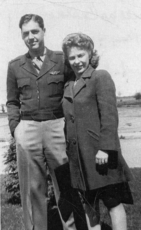 Bill as a captain in 1952, with his wife Kay.