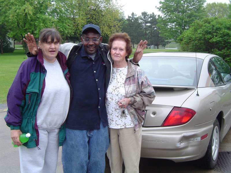 Virginia, Marvin and his girlfriend, after driving me to Trampealeau, WI.