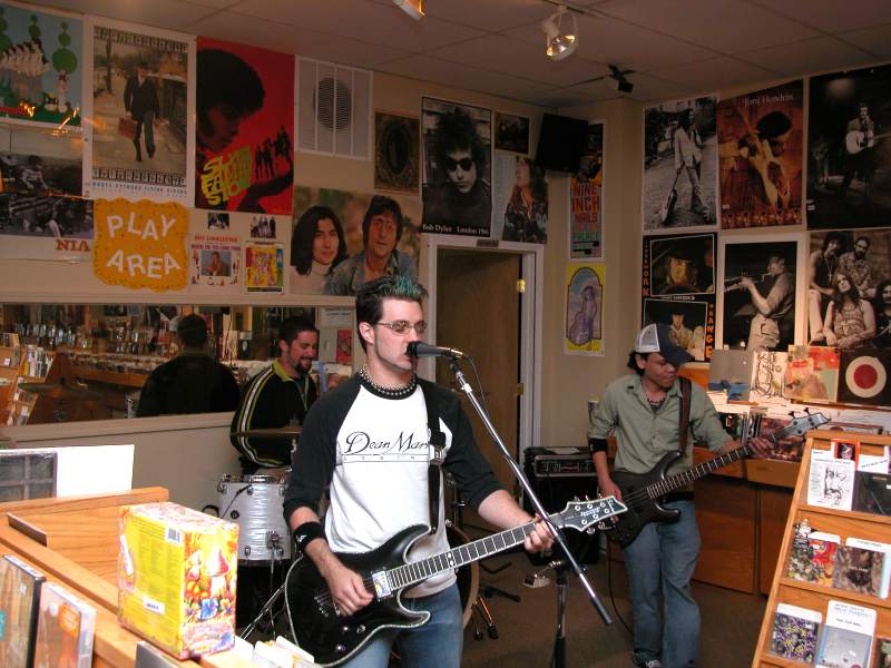 Random Ripplings - band from Seattle, K.C.D. All-Stars, stopped in for in-store at Indy CD & Vinyl