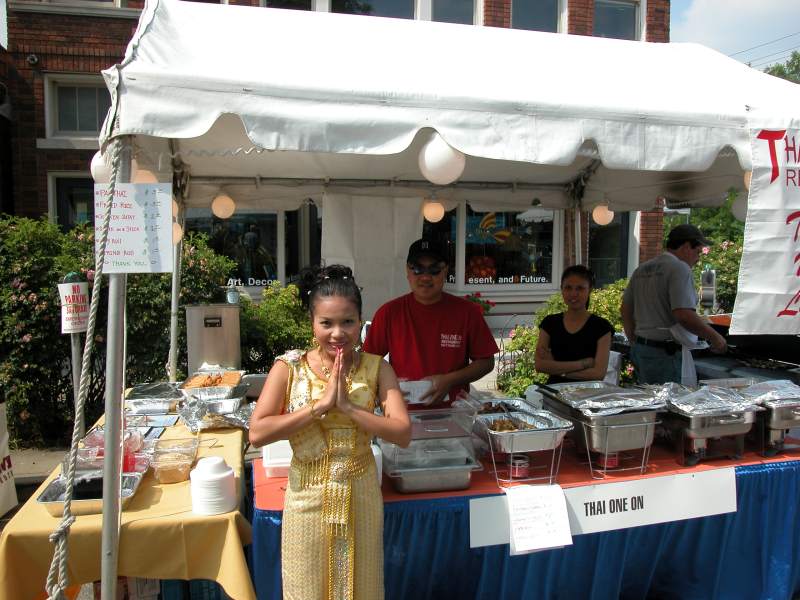 Thai One On's spokesperson at the Taste was in full Taiwanese costume.