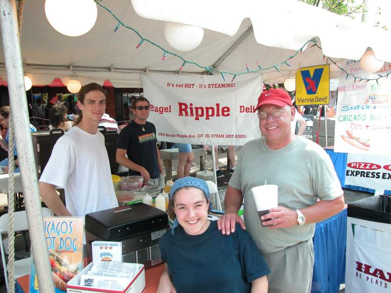 The Ripple Bagel & Deli crew. Owner Ken Richman (far right) with Toby, Graham, and Mary.
