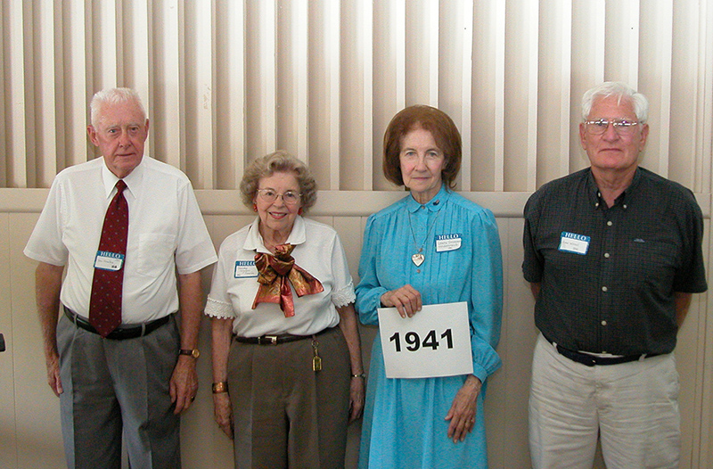 Class of 1941 - Judge Don Foulke, Dottie Kriplen Pinella, Laura Grimme Heidenreich, Fred Wood