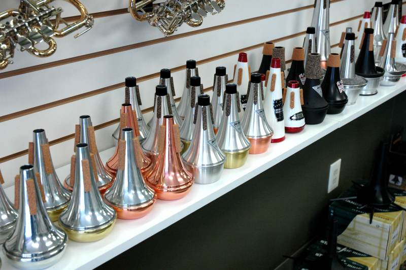 Accessories ranging from slide oil to mutes are well stocked at Pro Winds.