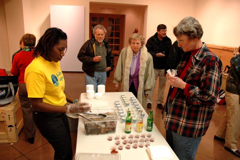 Da Blue Lagoon served free samples of Jerk Chicken Wings and Beans & Rice after the BRVA meeting. There were also samples of three specialty sodas. The one made with coconut milk was very good!