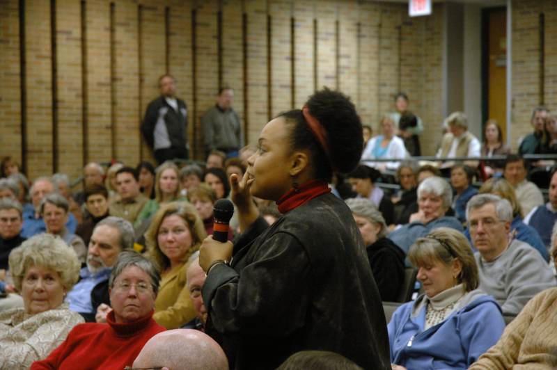 Broad Ripple resident Leona Glazebrooks expressed her concerns about development.