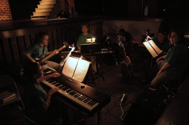 orchestra pit before the show