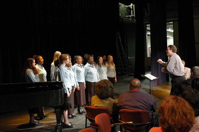 The BRHS Golden Singers performed during the ceremony.