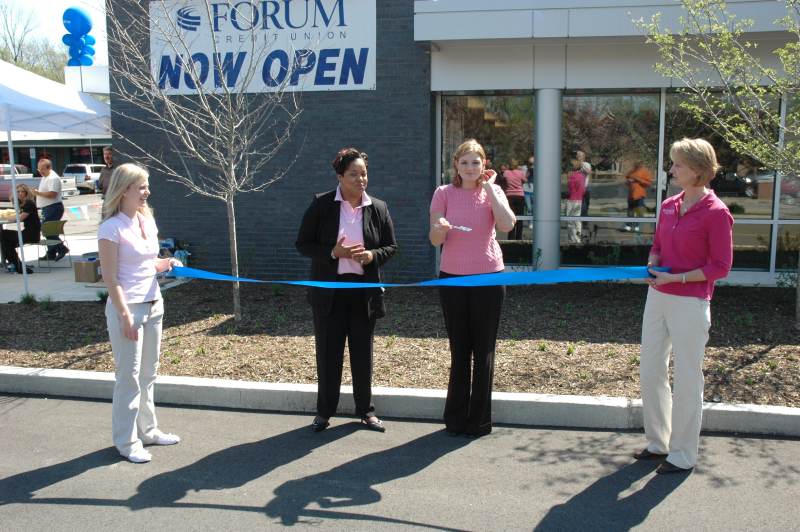 Random Rippling - Forum Cuts Ribbon on Credit Union 