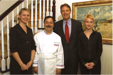 Chef Prosper with Governor Evan Bayh.