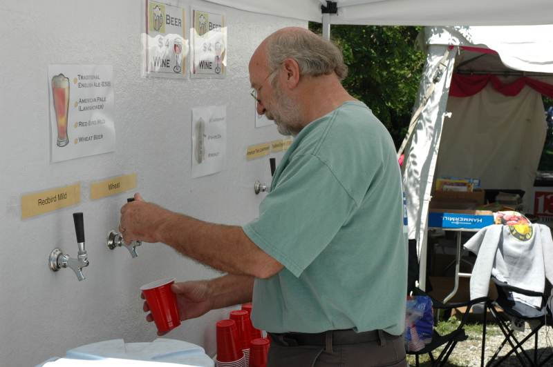 John Hill, owner of the Broad Ripple Brewpub, could be found pouring locally-brewed beers Saturday and Sunday.