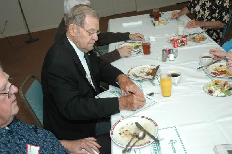 Bill Earle (<i>Rippleite of Distinction</i> in Gazette Volume 1 Numbers 11-13) signed the placemat for classmate Bob Maxwell.