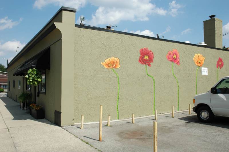 Random Rippling - flower mural 