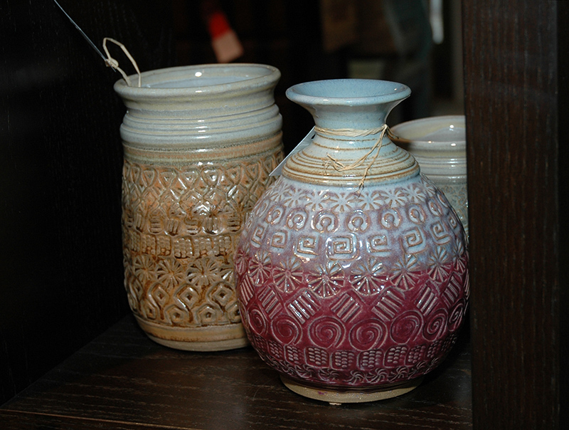 Two examples of David Berg's pottery at gingko.