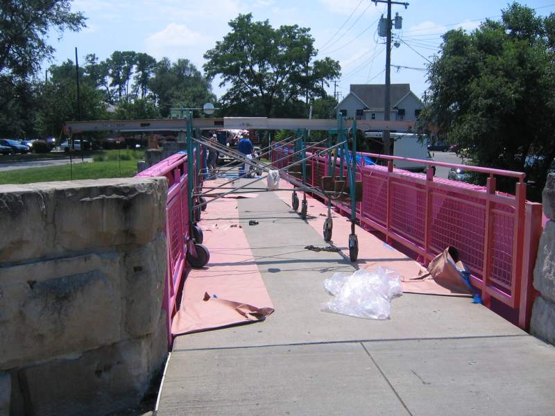 Random Rippling - Monon bridge get paint job 