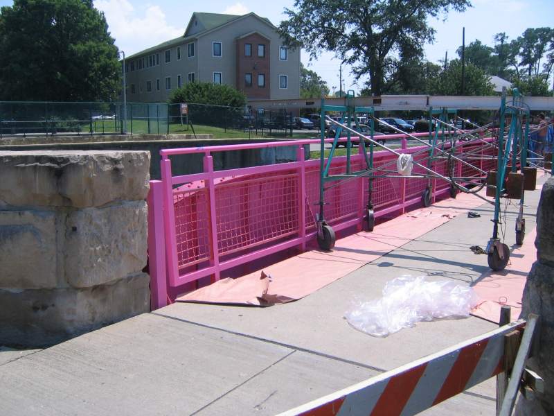 Random Rippling - Monon bridge get paint job 