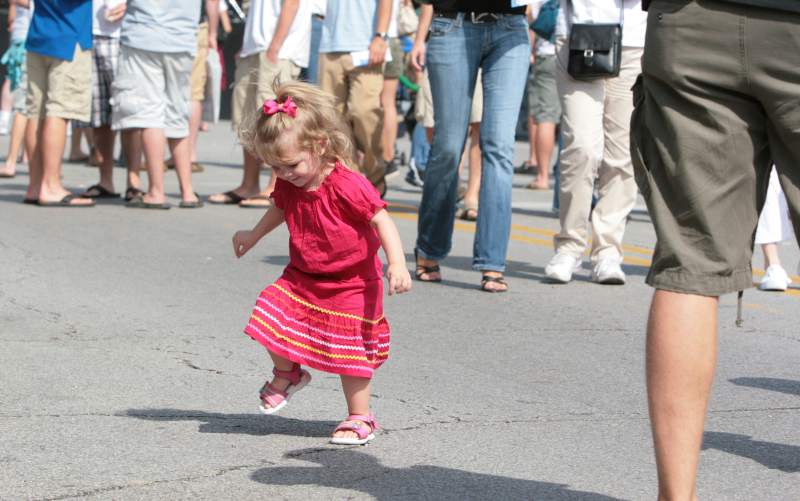 In the early afternoon even the youngest Street Fest attendees enjoyed the music.