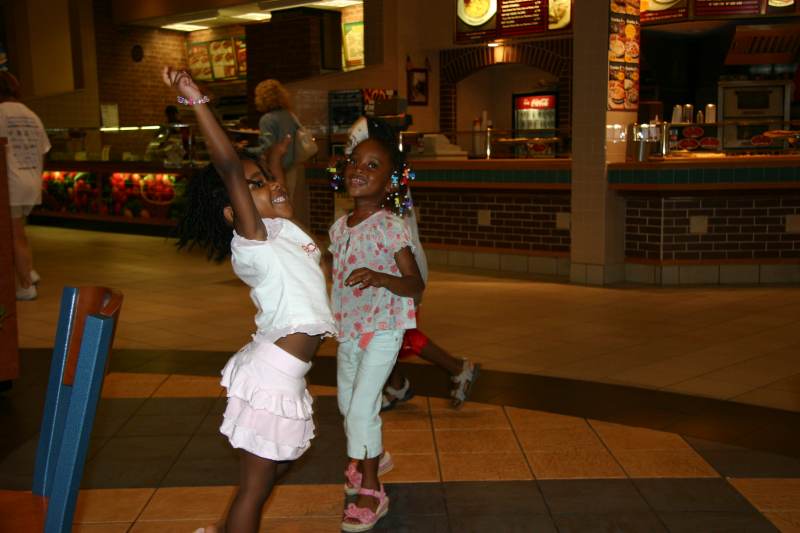 These two young ladies danced up a storm at the Glendale concert.