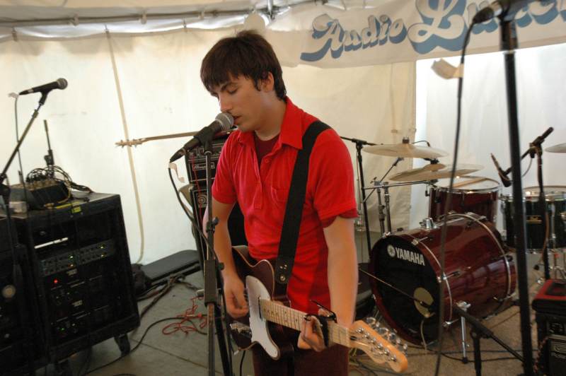 small stage at Connor's Pub tent