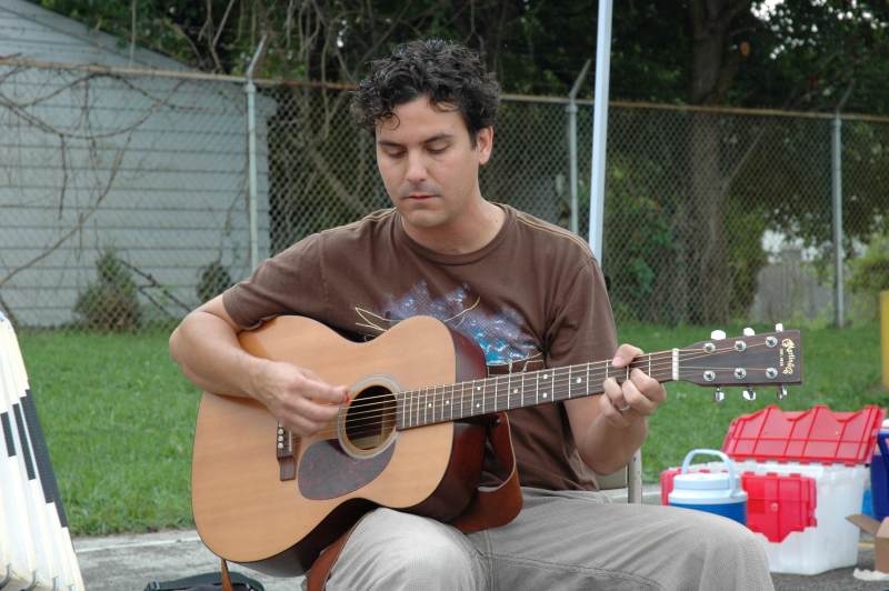 Todd Fisher joined Stacia at the market.