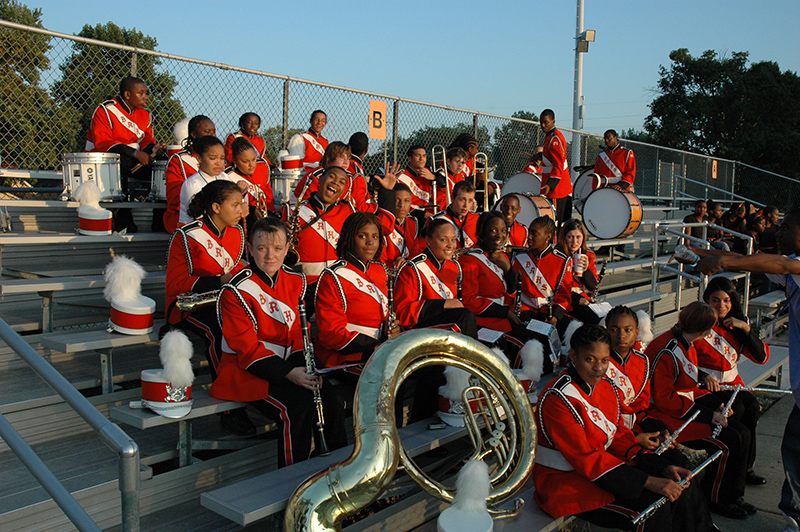 The BRHS marching band under the direction of Kelly Hershey.