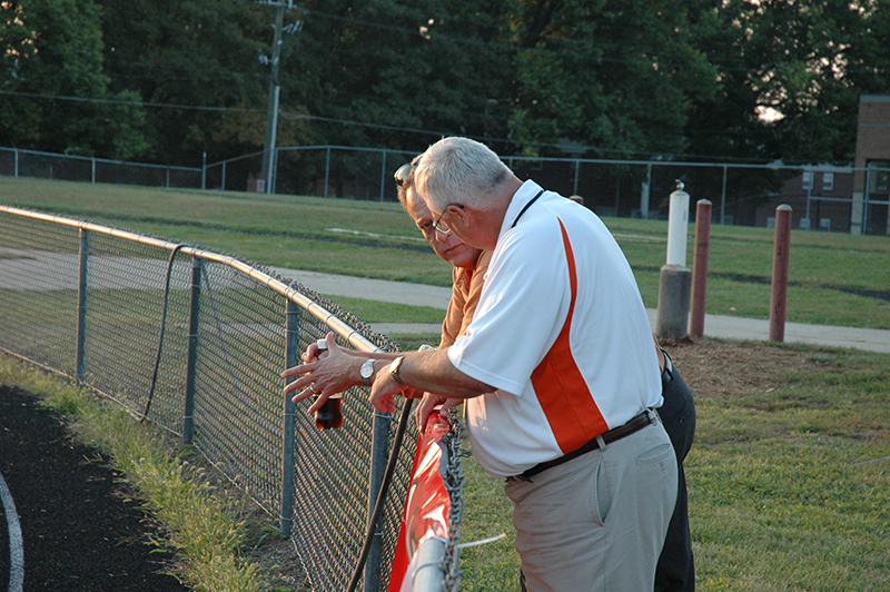 Principal Papesh and Coach Hannan