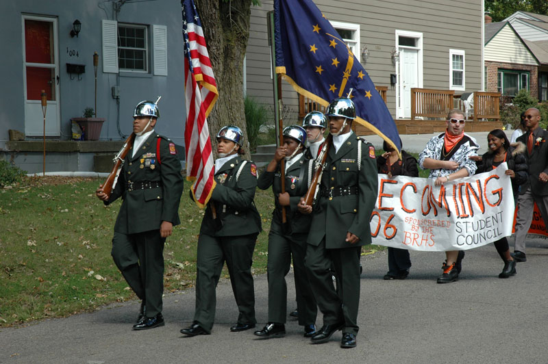 ROTC led the parade, presenting the flags