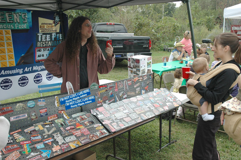 Dan Axler had a booth selling his historic image magnets