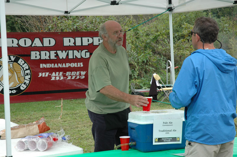 Broad Ripple Brew Pub's John Hill was at the Rocky Ripple festival serving his locally-brewed ales.