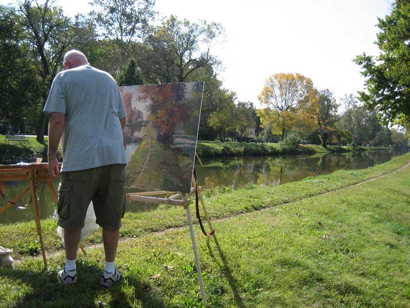 Random Rippling - Artists on canal