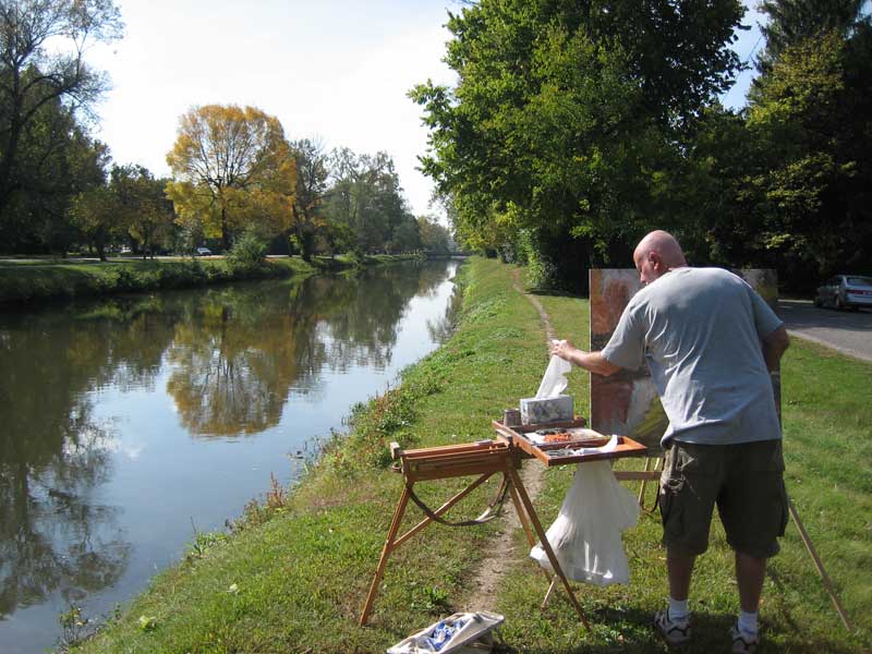 Random Rippling - Artists on canal