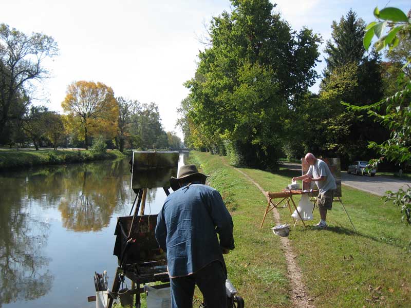 Random Rippling - Artists on canal